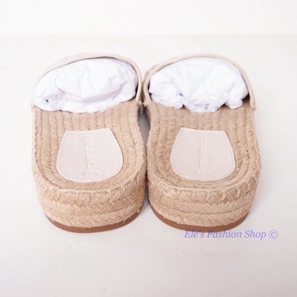 ** SOLD!!** NIB Tory Burch Logo Grosgrain Ribbon Woven Slide Cream US 8 - Picture 11 of 16